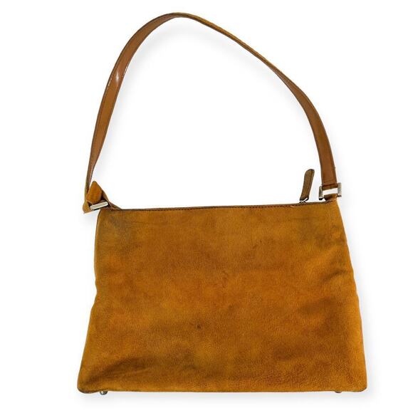 Unbranded Faux Suede Floral Embroidered Mini Handbag Brown Women's Bohemian - Picture 2 of 9